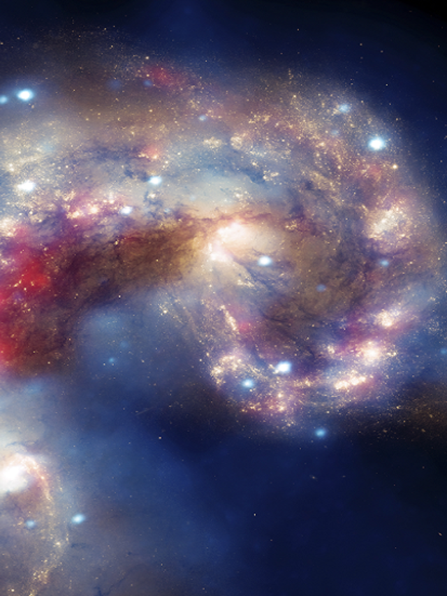 two galaxies in head-on collision