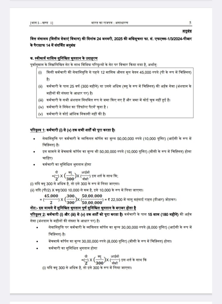 Unified Pension Scheme GO 2025