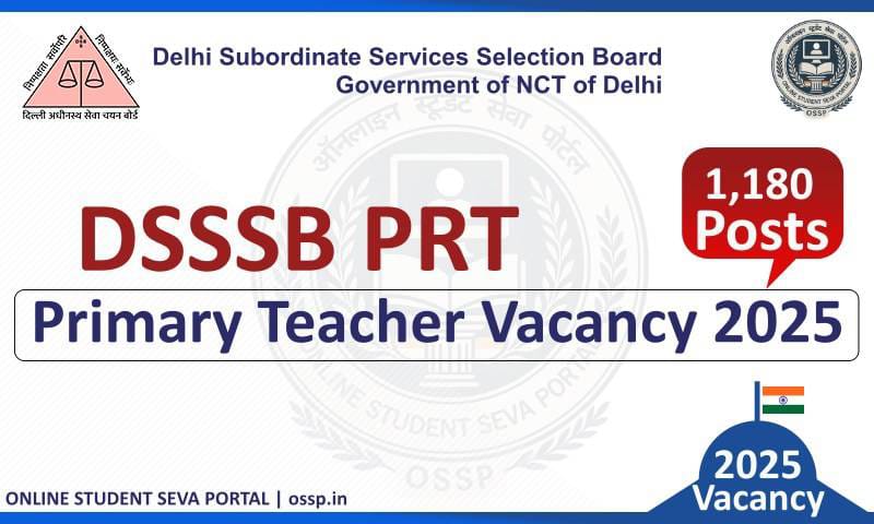 DSSSB PRT Teacher Recruitment Detailed Information