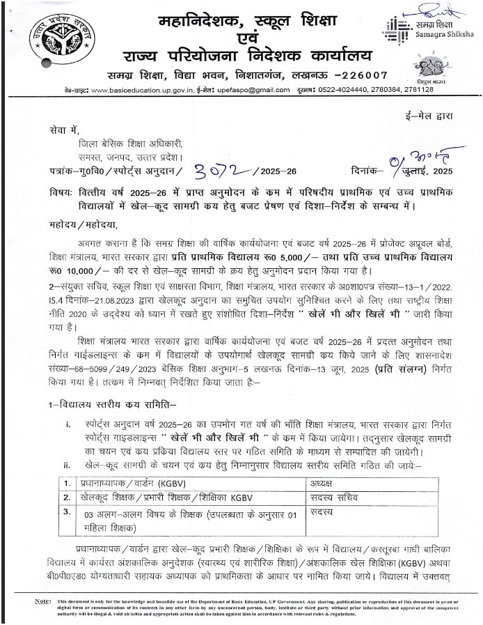 Sports Grant 2025-26