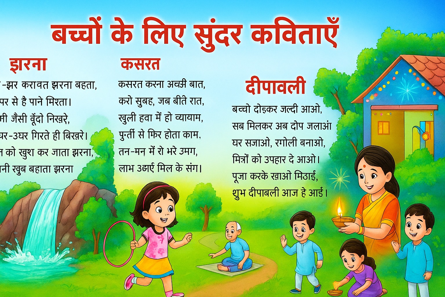 Beautiful Hindi poems for children