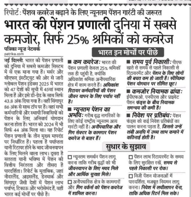 India's pension system