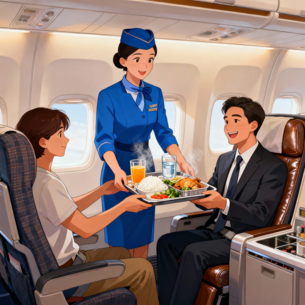 Airpalne: khane ki kya vyavashtha hoti hai