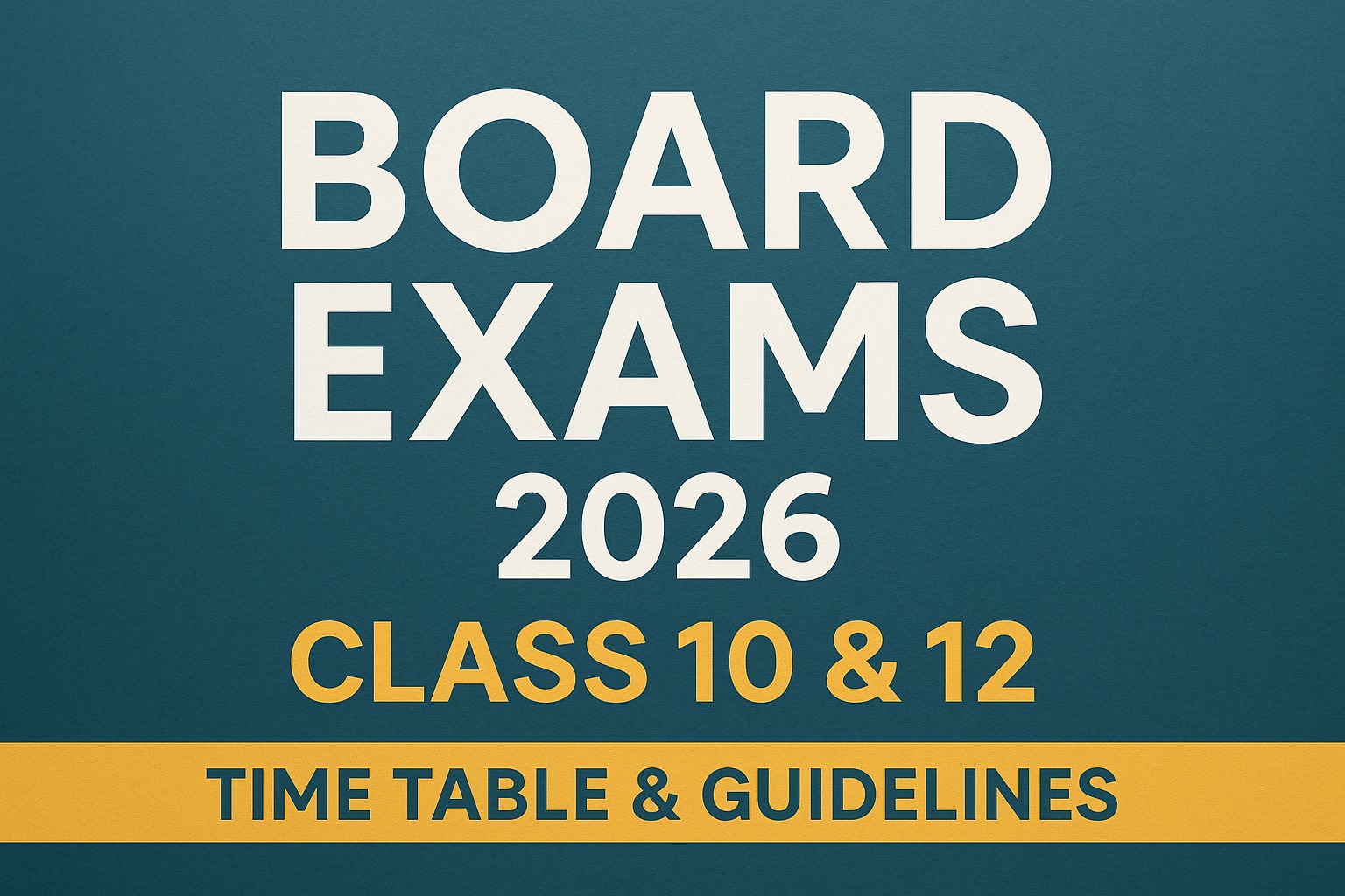 UP Board Class 10 and 12 Time Table 2026