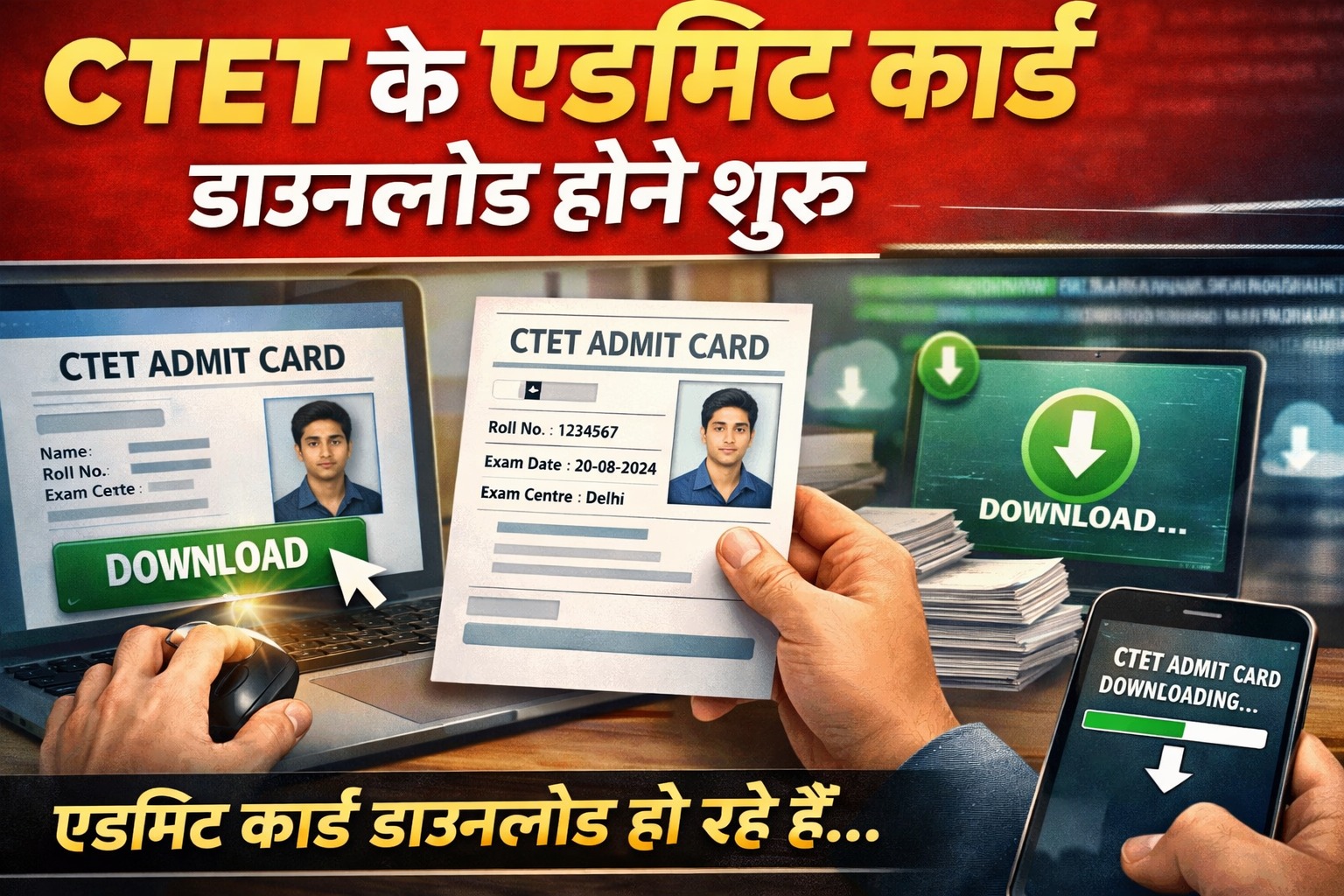 CTET admit cards